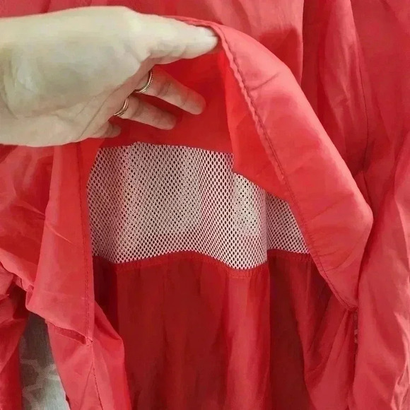 Vintage USA Spalding Nylon Red Rain Windbreaker Full Zip Jacket Men's XL - Picture 5 of 11